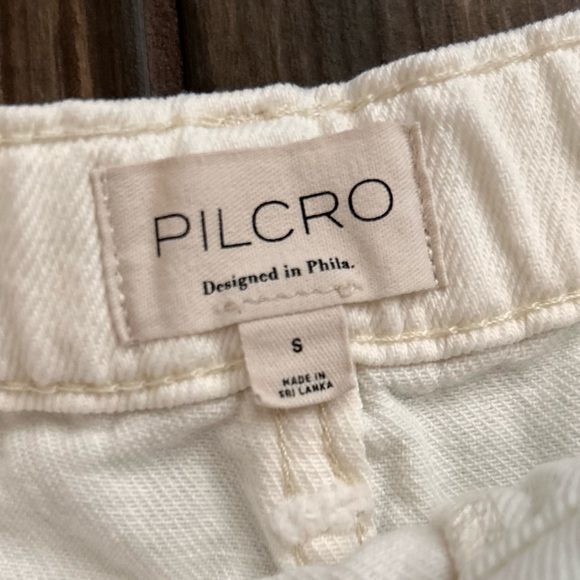 Anthropologie Pilcro Jenna Mid-Rise Relaxed Jeans in White Sz S - Picture 9 of 9